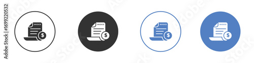 Invoice payment icon pictogram for your web site design, logo