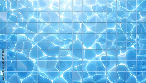Pool tiles, sunlit water