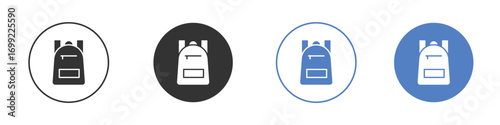 Backpack icon pictogram for your web site design, logo