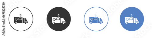 Ambulance icon pictogram for your web site design, logo