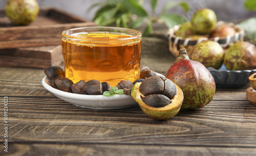 Camellia Oil Tea with Seeds During Harvest Season - Natural Environmentally Friendly Farmers Production