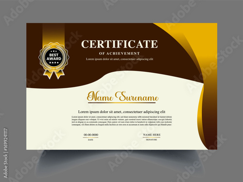 certificate design simple modern a4 luxury size