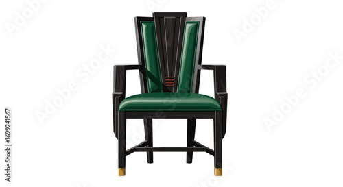 Sophisticated emerald armchair for upscale decor and refined interior style