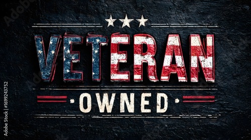 Veteran Owned Patriotic USA Business Sign