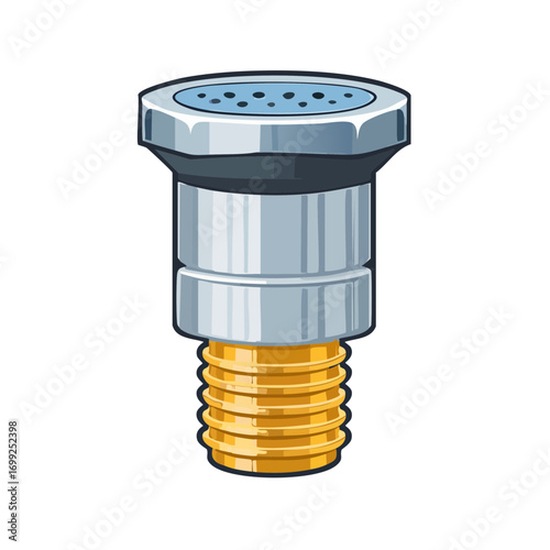 Isolated metal spray nozzle for an automatic irrigation system.