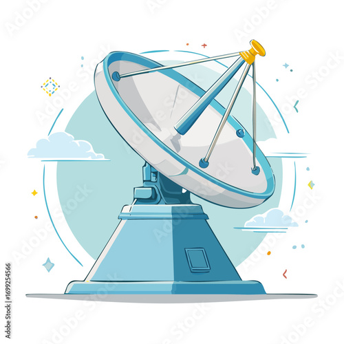 Satellite Dish Antenna for Communication and Technology.