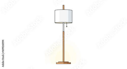 Elegant floor lamp illustration with a minimalist and modern design