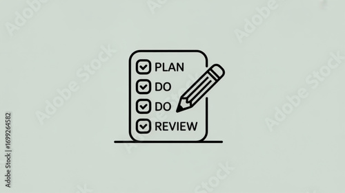 Checklist task management plan do review icon for project management and productivity improvement tools