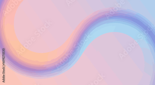 Smooth gradient wave on pastel background with soft pink and blue tones