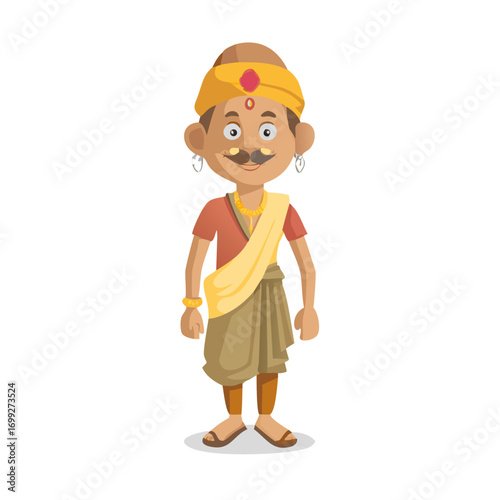 Indian village man cartoon character. moral stories for the best cartoon character