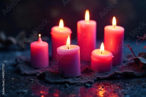 Eerie Glow Spooky Halloween Candles in Diverse Shapes and Sizes, Perfect for Autumnal or Gothic Decor