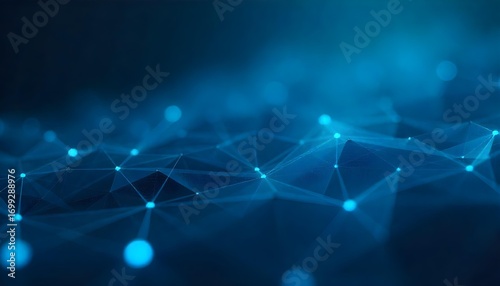 Minimalist technology background with geometric shapes and subtle gradients, cool blue and gray tones, clean and professional look .