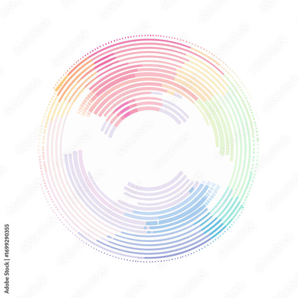 Obraz premium Optical illusion of motion and gradation color flat effect abstract geometric background of bright glow perspective vector art eps10 for business brochure flyer party design banners cover report 1