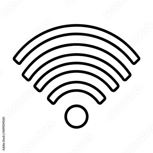 Wi Fi line art for web and graphic design on white background