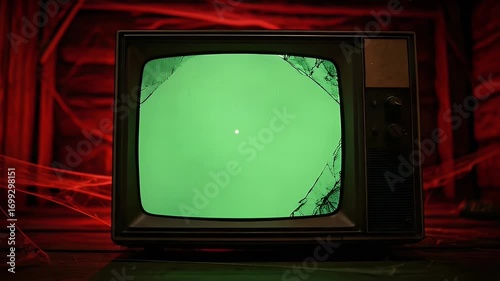 Broken TV, Green Screen, Spooky Red Room