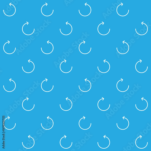 Minimalist Circular Arrow Vector Seamless Pattern