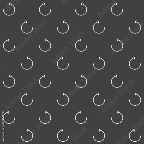 Minimalist Circular Arrow Vector Seamless Pattern