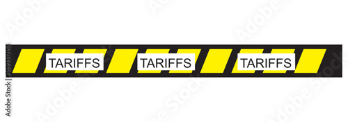America tariffs, China tariffs, tariff as a trade war policy, Economic tariffs symbol