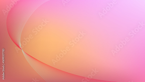 Wavy blended lines with peach and pink gradient mesh abstract background nice for wallpaper or banner
