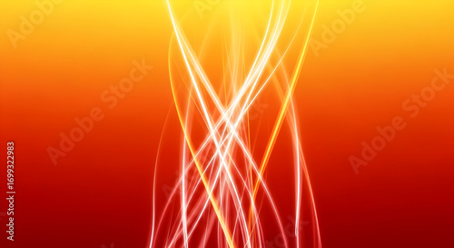 Abstract Vibrant Light Streaks Against A Warm Gradient Background