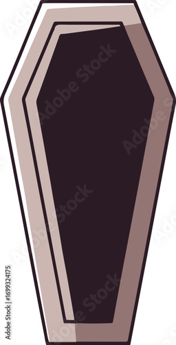 
2. Pixel Art Coffin: Gothic, Death, Funeral, Halloween, Grave, Casket, Memento Mori, Pixelated Illustration
Description: A pixel art illustration depicting a closed coffin, suitable for Halloween, go