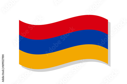 Flag of Armenia. Armenia wavy flag digital vector illustration. Fluttering flag.