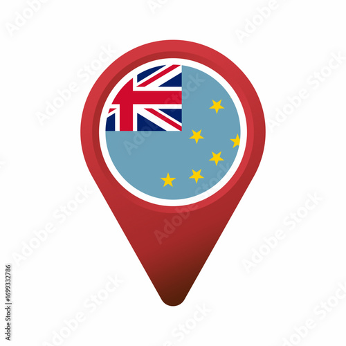 Red map pin icon with Tuvalu flag flat illustration Free Download Red map pin icon with Tuvalu flag flat illustration - GFXLoad