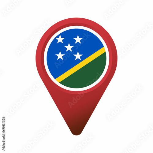 Red map pointer icon showing Solomon Islands flag flat illustration Free Download Red map pointer icon showing Solomon Islands flag flat illustration - GFXLoad