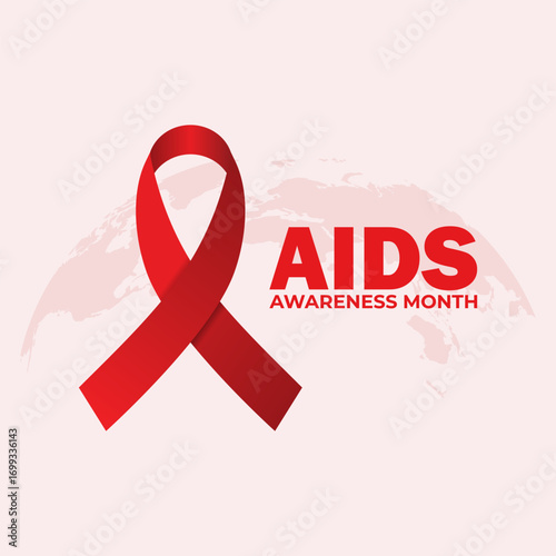 vector graphic of AIDS Awareness Month ideal for AIDS Awareness Month celebration