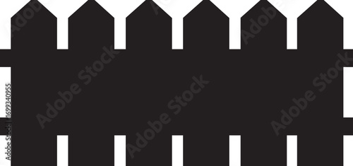 Wooden Fence Icon set. Classic Garden Fencing Symbol. Simple Wooden Fence cassic picket fence that embodies simplicity and security its clean lines and rustic charm.collection of Garden fence wooden.
