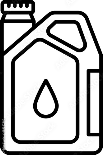 Black oil change icon - outline