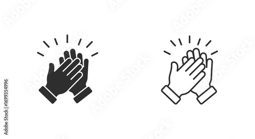 applause icons showing hands clapping in celebration