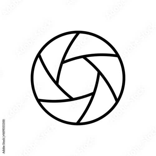 Aperture icon vector design templates simple and modern concept isolated on white background