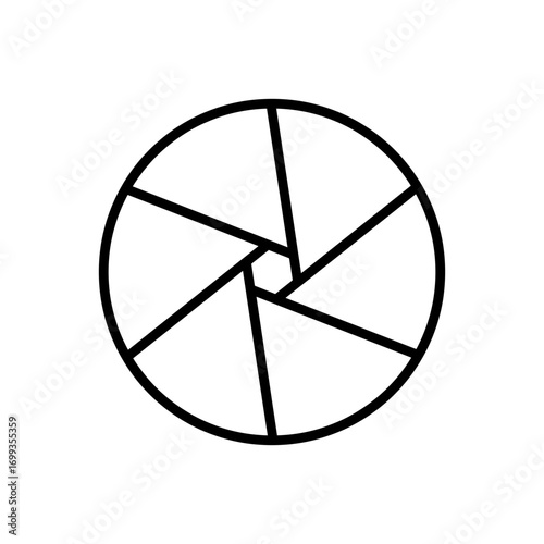 Aperture icon vector design templates simple and modern concept isolated on white background