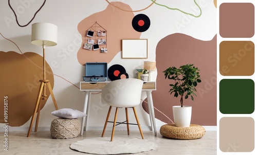 Interior of room with workp...