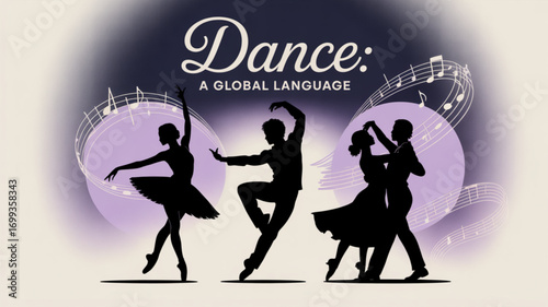 Explore the beauty of dance: ballet, ballroom, and modern dance styles in stunning silhouette illustrations