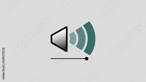 Sound volume control icon vector illustration for audio settings music and media player applications design