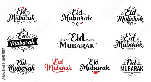 Celebrate Eid Mubarak with these beautiful, elegant calligraphy designs perfect for festive greetings and decorations