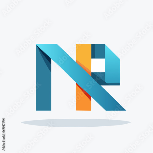Free Download Modern NR letter logo design concept. - GFXLoad