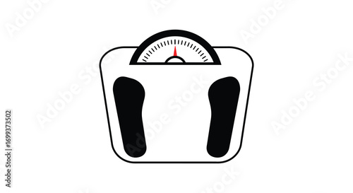 a simple illustration of a classic bathroom scale