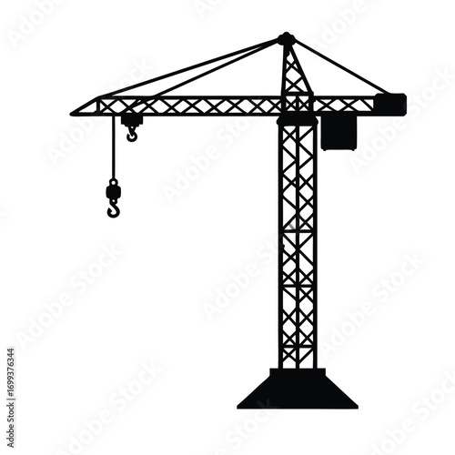 silhouette of a construction crane
