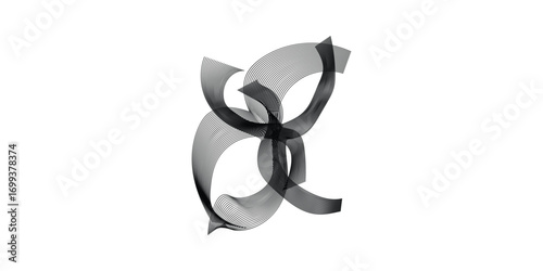 Webvshowing market variation.,economic line that smoothly, abstract lines on white background. Undulate Grey Wave Swirl modern stream transparent
