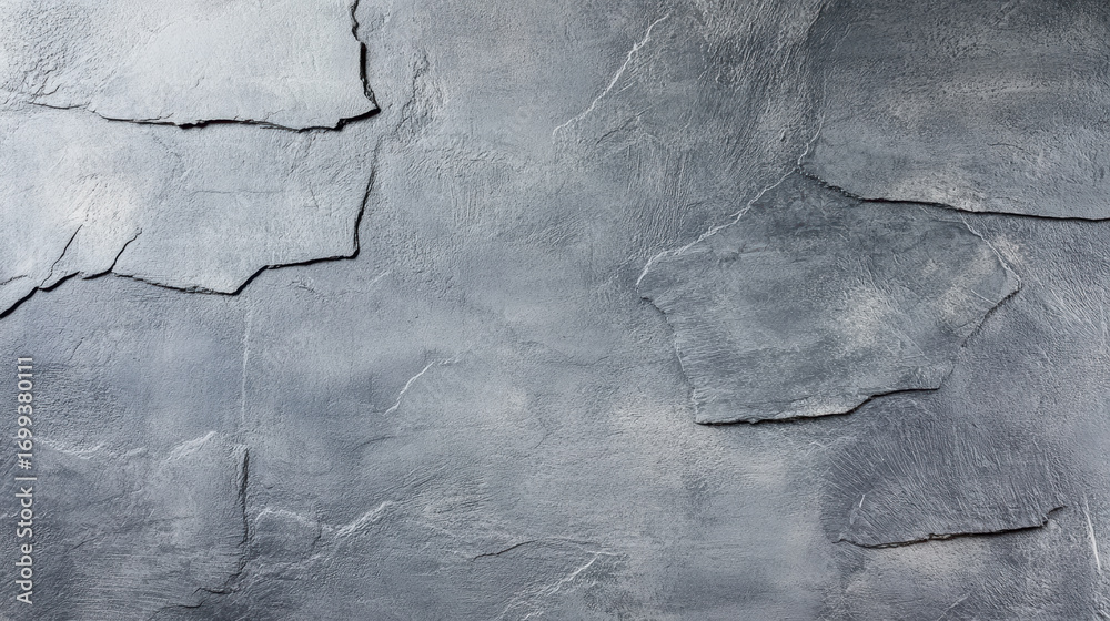 Naklejka premium Textured gray wall surface with rough patches and subtle variations tone, creating modern