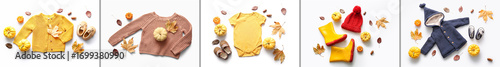 Collage of stylish autumn c...