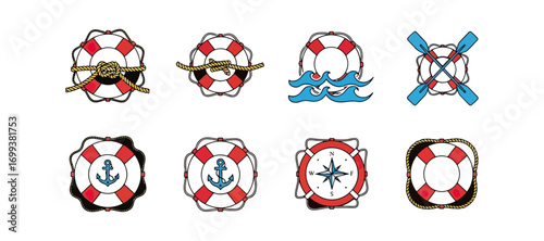 Nautical lifebuoy designs collection