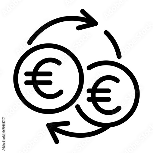 Currency Exchange Line Icon of Foreign Exchange (Forex) Icon Set
