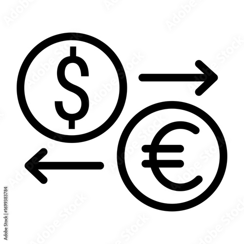 Currency Exchange Line Icon of Foreign Exchange (Forex) Icon Set