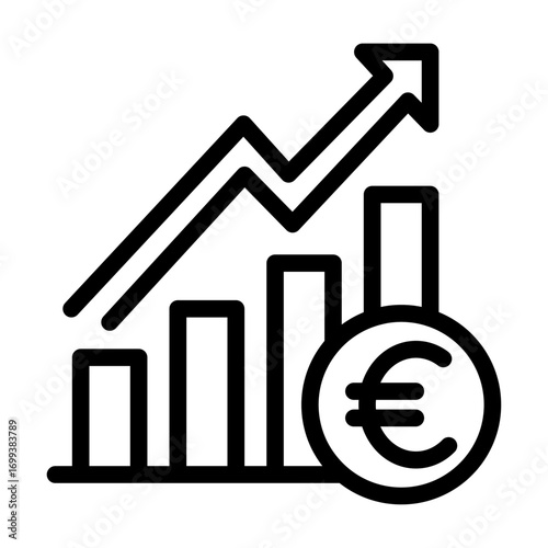 Forex Market Growth Line Icon of Foreign Exchange (Forex) Icon Set