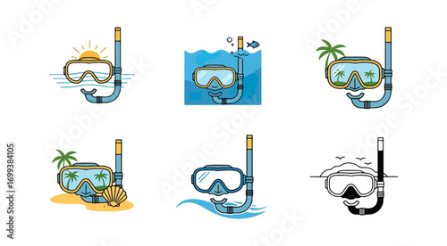 Scuba diving masks and snorkels
