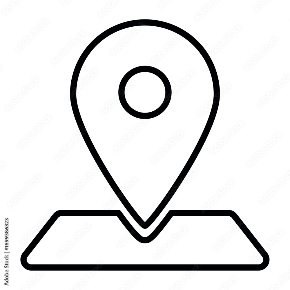 Obraz premium Flat GPS Location Icon Design
